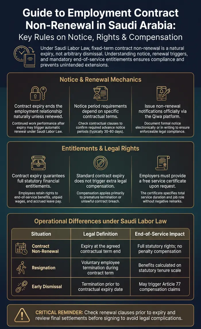 Infographic Employment Contract Non-Renewal in Saudi Arabia
