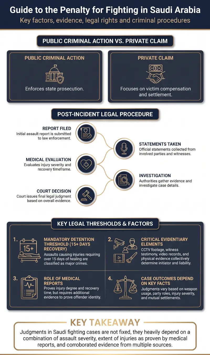 Infographic Penalty for Fighting in Saudi Arabia