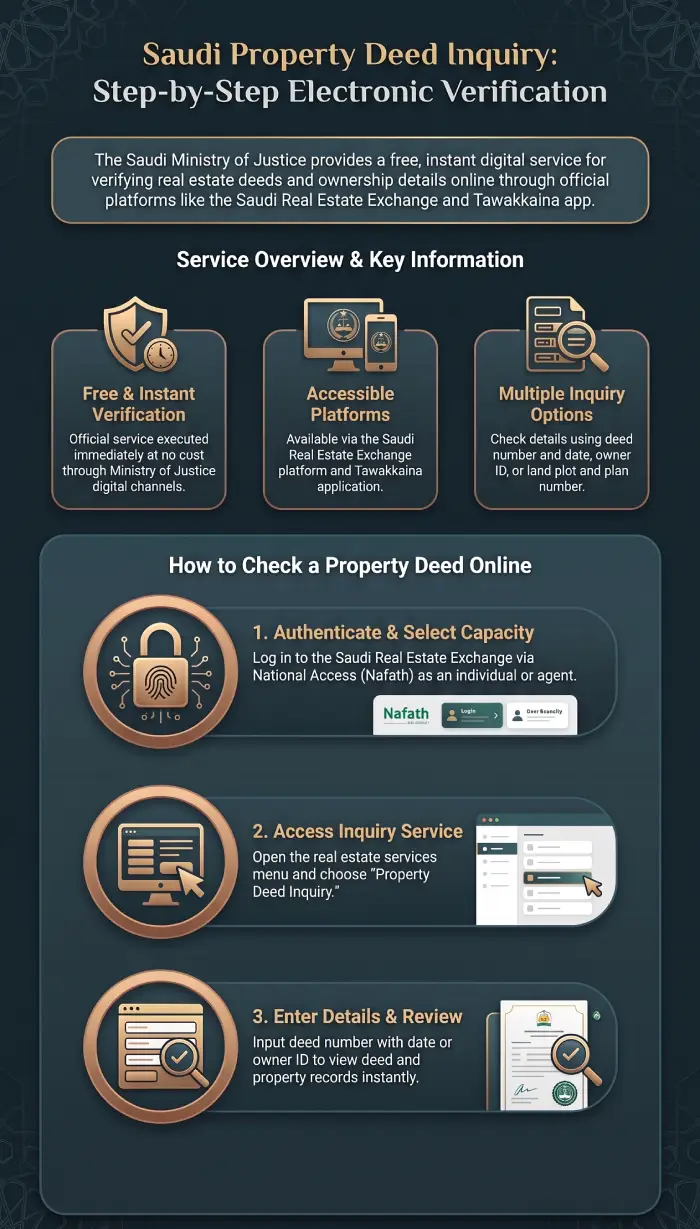 Infographic: Saudi Property Deed Inquiry