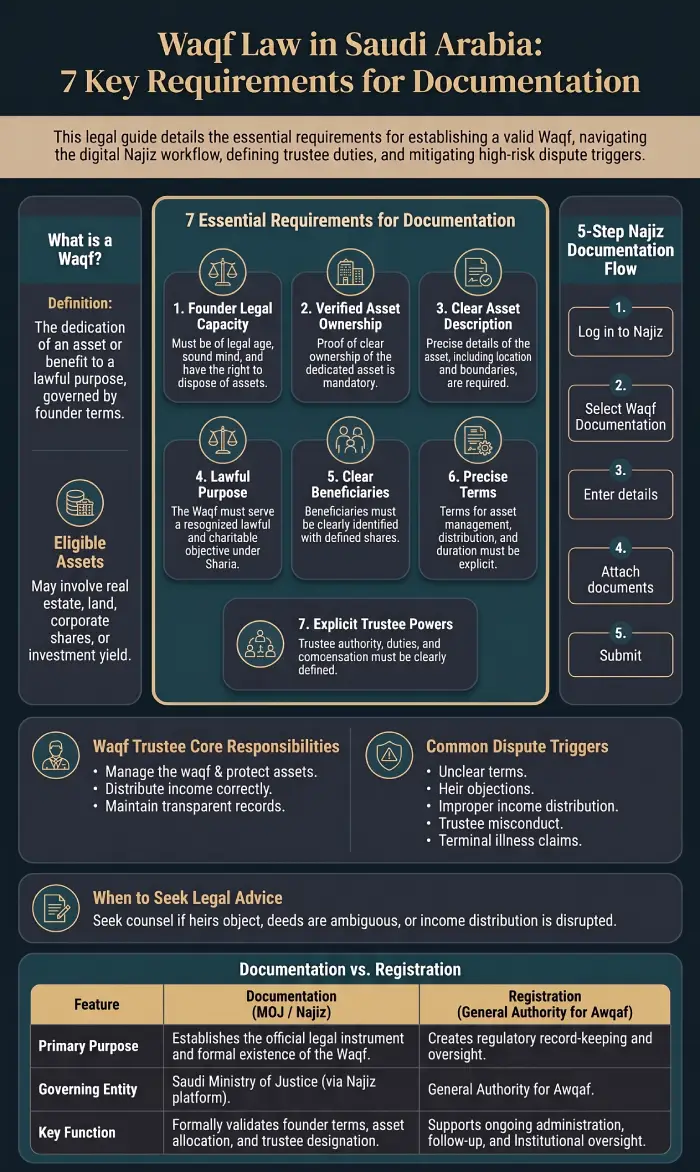 Infographic Waqf Law in Saudi Arabia