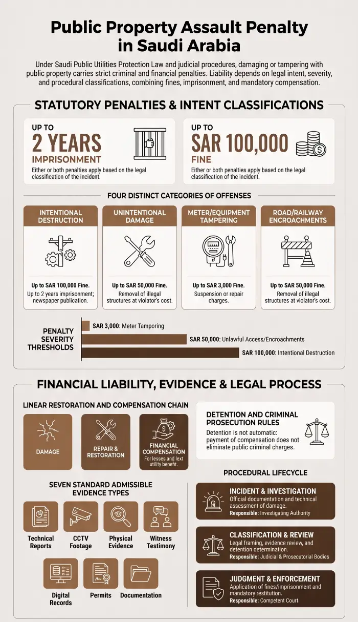 Infographic Public Property Assault Penalty
